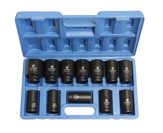 Jogo de Soquete sextavado enc 3/4" (17 a 38mm) 12pçs Impact Longo 9465 BREMEN